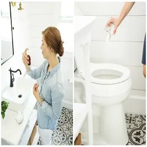 Cleaning The Toilet With Baking Soda